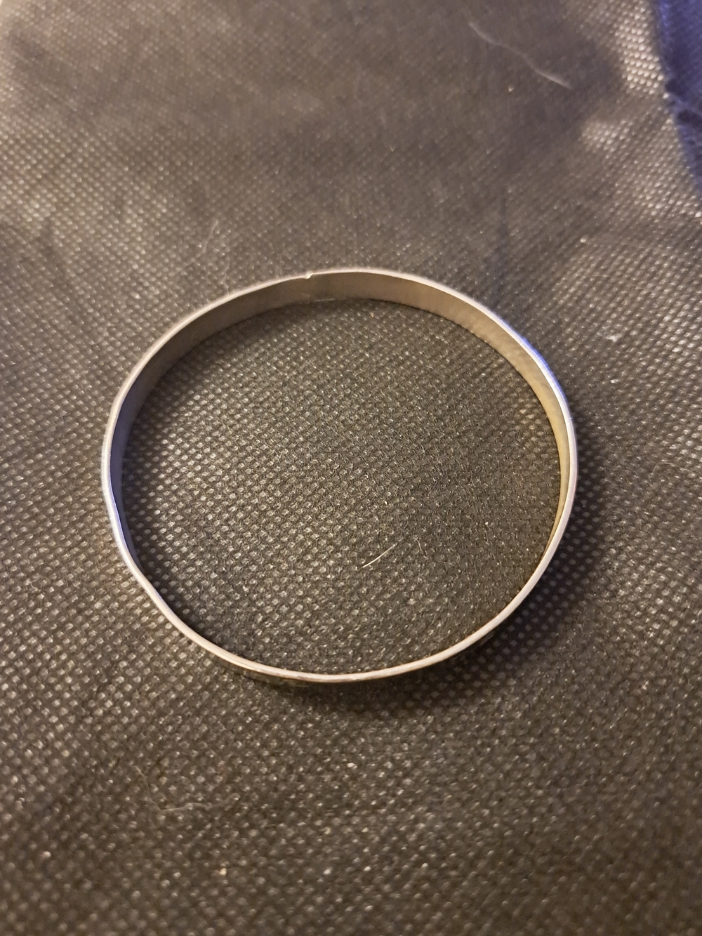 Sleek Silver Tone Slim Women's Bangle Bracelet